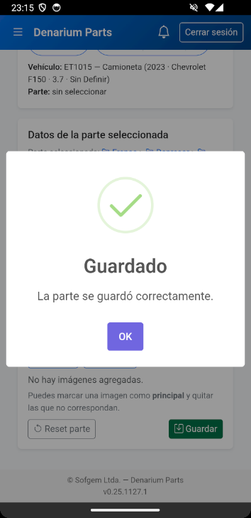 Denarium Parts pantalla 3